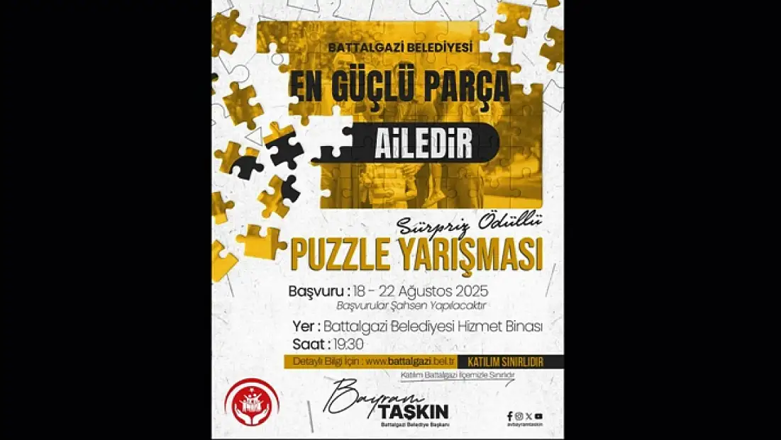 Battalgazi Belediyesi’nden Aile Bağını Güçlendirecek Puzzle Yarışması