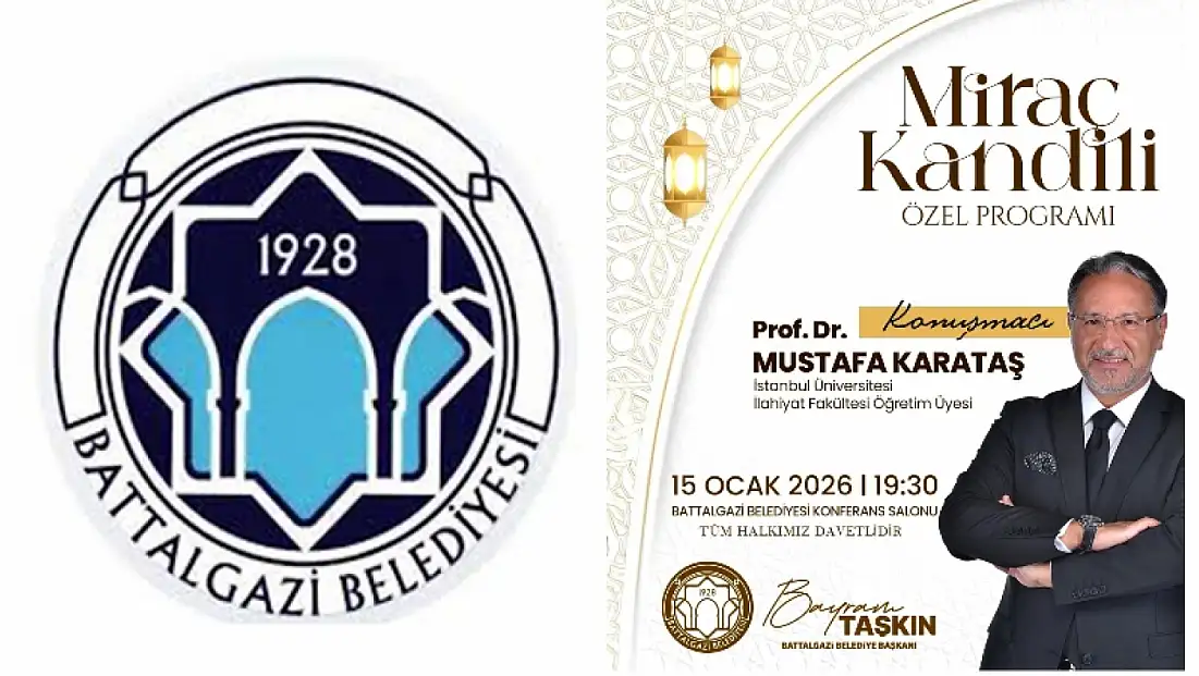 Battalgazi’de Miraç Kandili Özel Programı Düzenlenecek