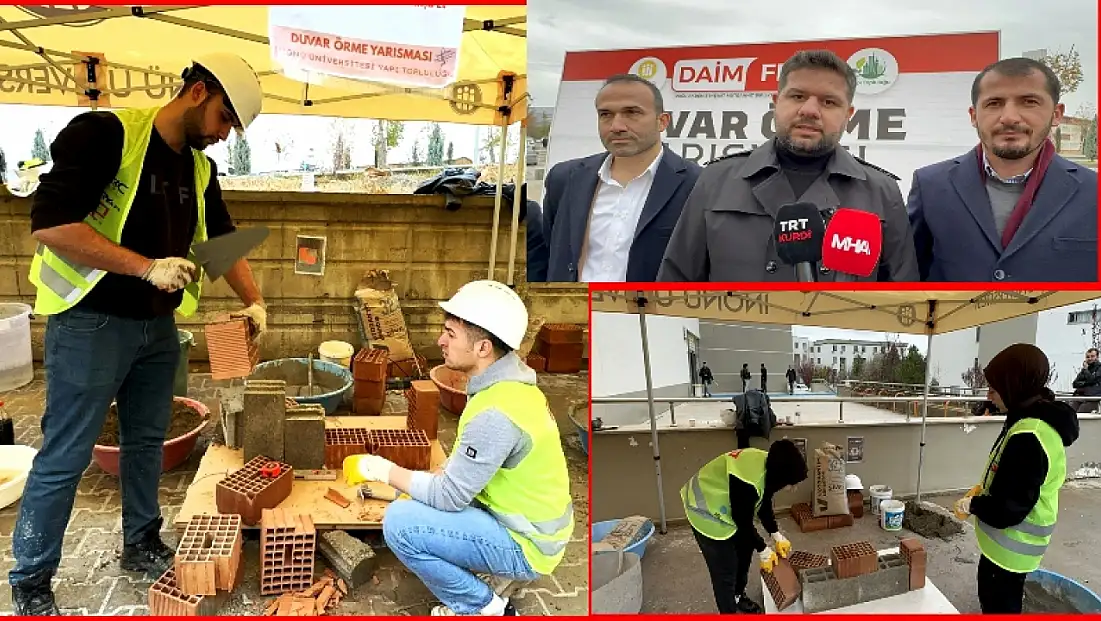 Mühendis Adayları Duvar Örme Yarışmasında