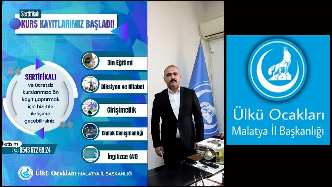Ülkü Ocakları Malatya İl Başkanlığından Sertifikalı Kurs Programları