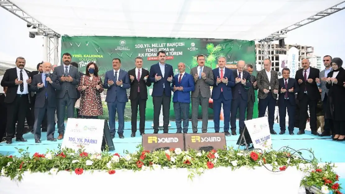 100. Yıl Kent Parkı Temel Atma ve İlk Fidanı Toprakla Buluştu