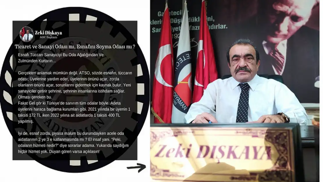 AGC Başkanı Zeki Dişkaya'dan TSO'ya sert Tepki
