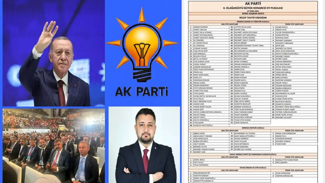 AK Parti Büyük Kongresinde Vahit Atalan Yeni Listede