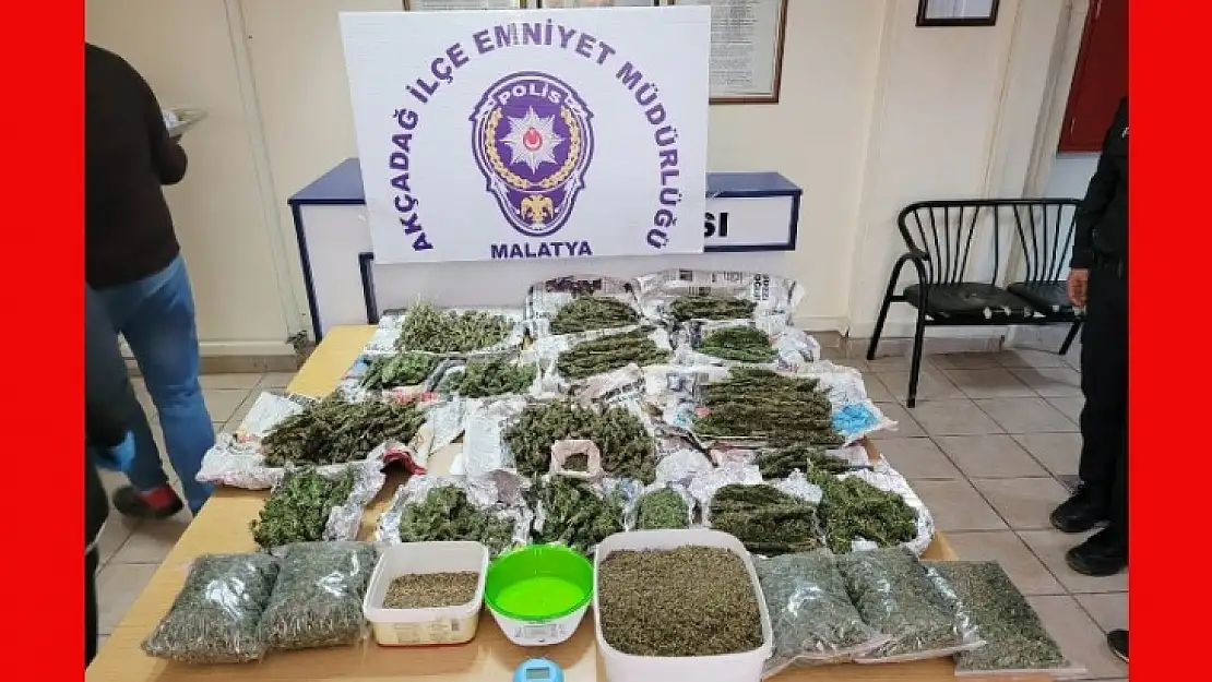 Akçadağ'da Uyuşturucu Baskını