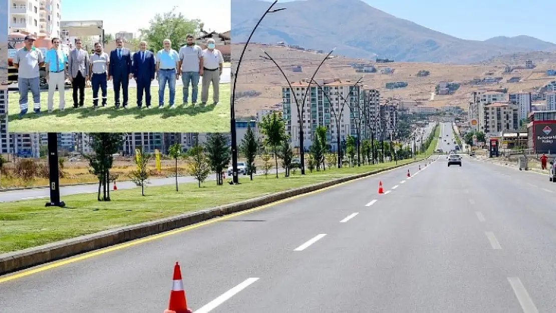 Altınkayısı Bulvarı'nda Yol Çizgi ve İşaretlemeleri Yapıldı
