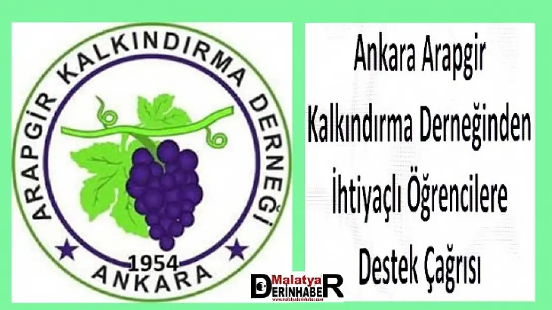 Ankara Arapgir Kalkındırma Derneğinden İhtiyaçlı Öğrencilere Destek Çağrısı