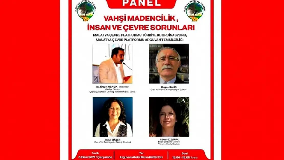 Arguvan İlçesinde Çevre Paneli Düzenleniyor