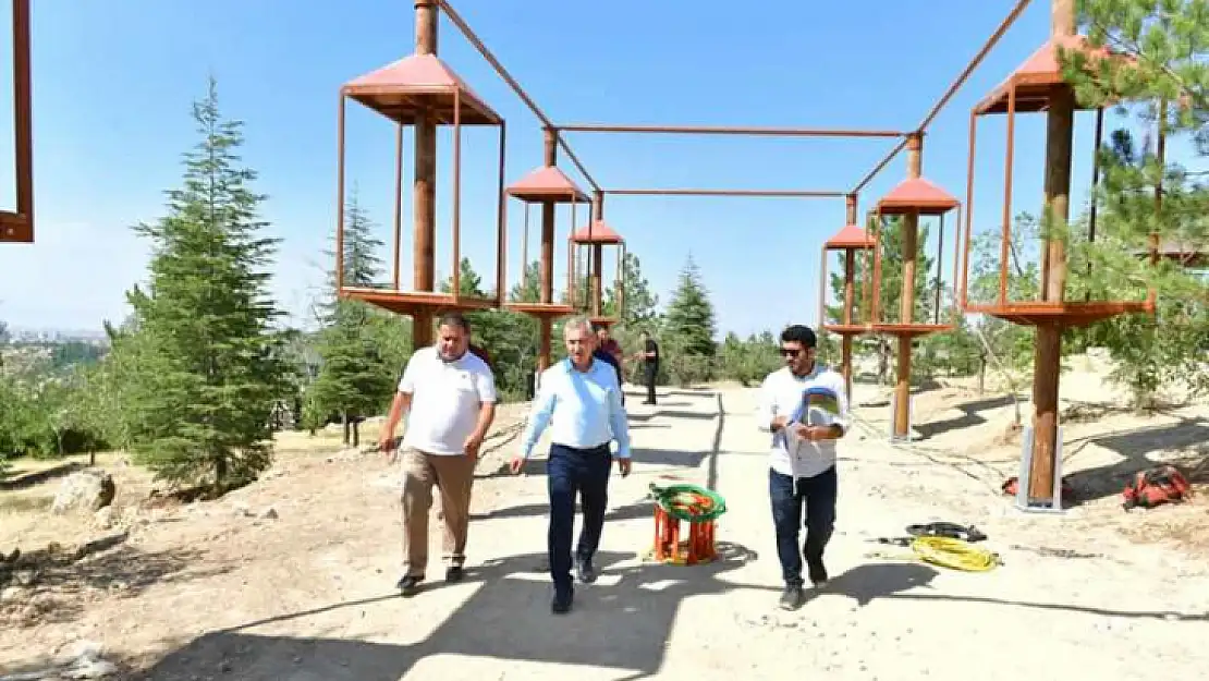 Başkan Çınar, Şahintepesi Macera Parkı ve Sosyal Tesislerinin İnşaatını İnceledi