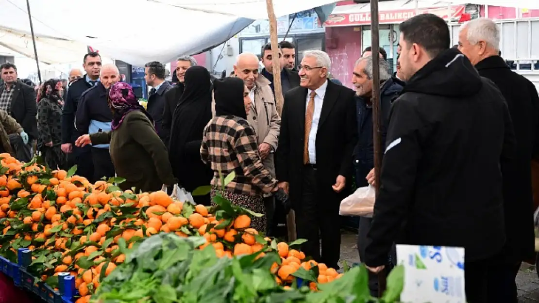 Başkan Güder'den Pazarcı Esnafına Ziyaret