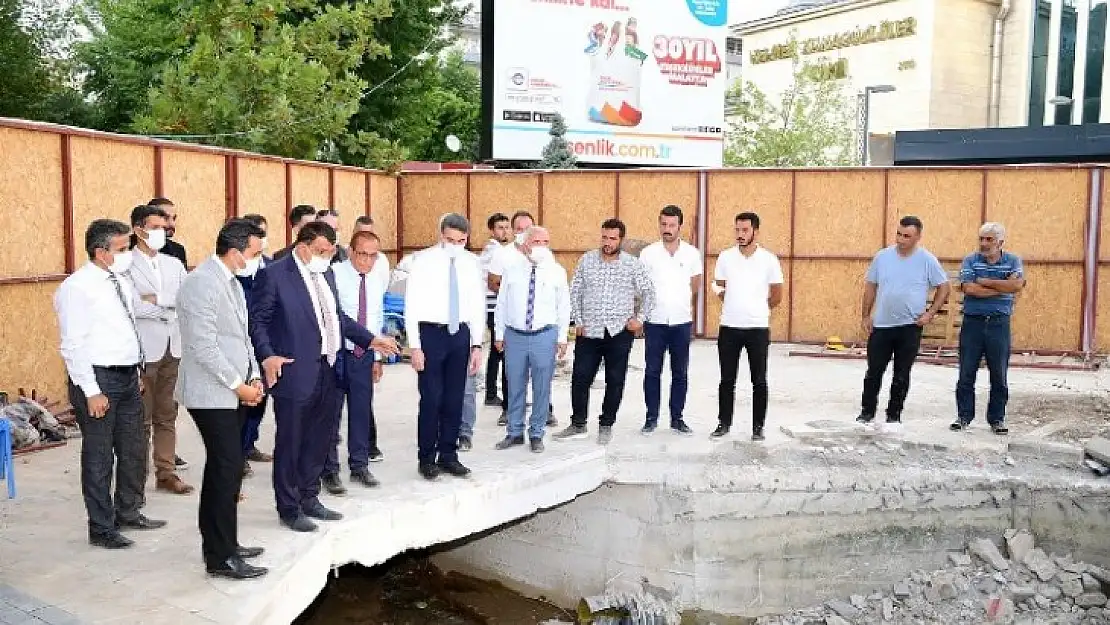 Başkan Gürkan ve Vali Baruş Kernek Meydanı'nda İncelemede Bulundu