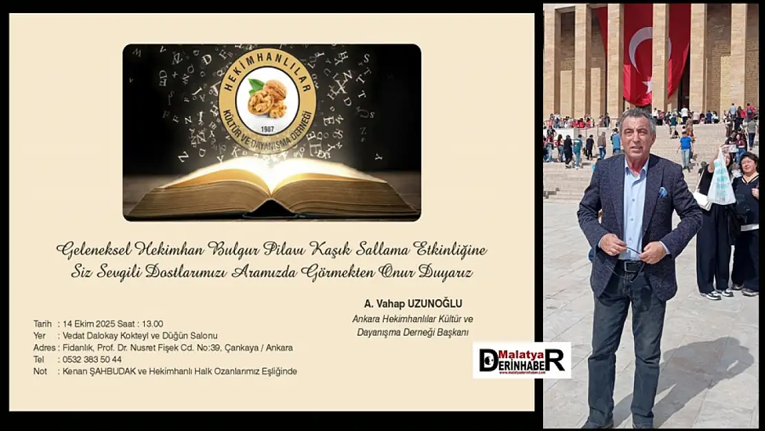 Başkentte Hekimhan Buluşması 14 Ekim'de