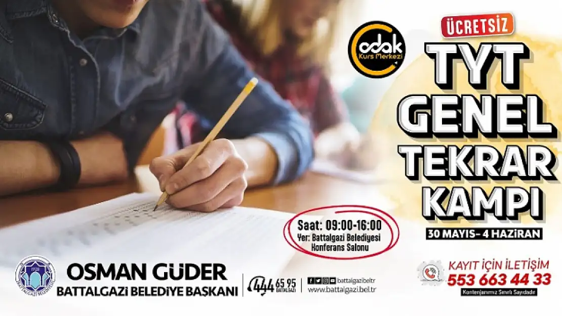 Battalgazi Belediyesi'nden Depremzede Öğrencilere Sınav Desteği