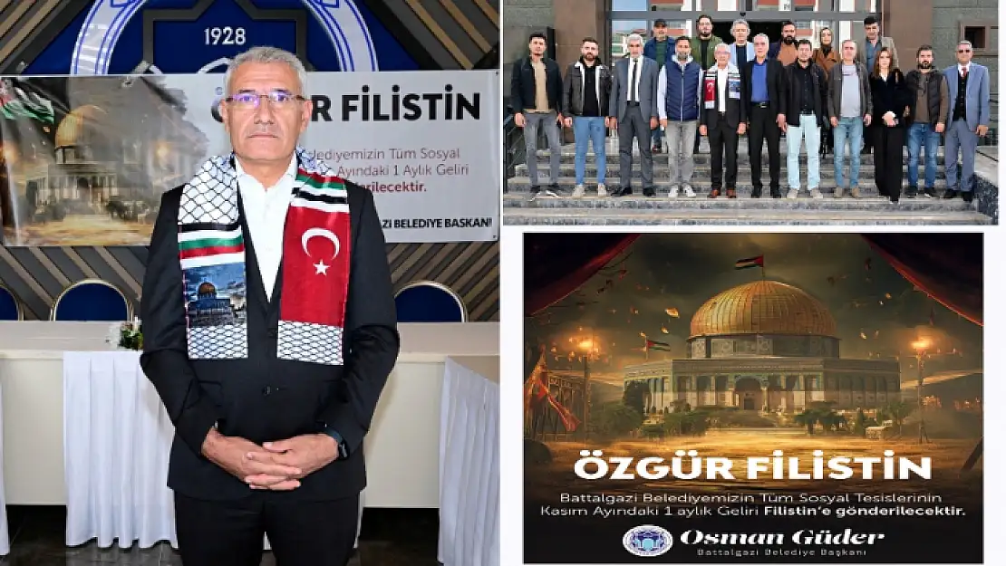 Battalgazi Belediyesi Sosyal Tesisler Kasım Ayı Geliri Filistin Halkına