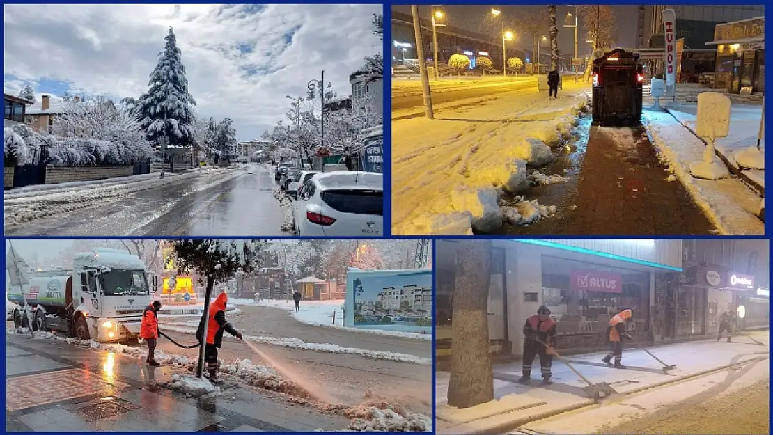 Büyükşehir Belediyesinden Yoğun Kar Mesaisi