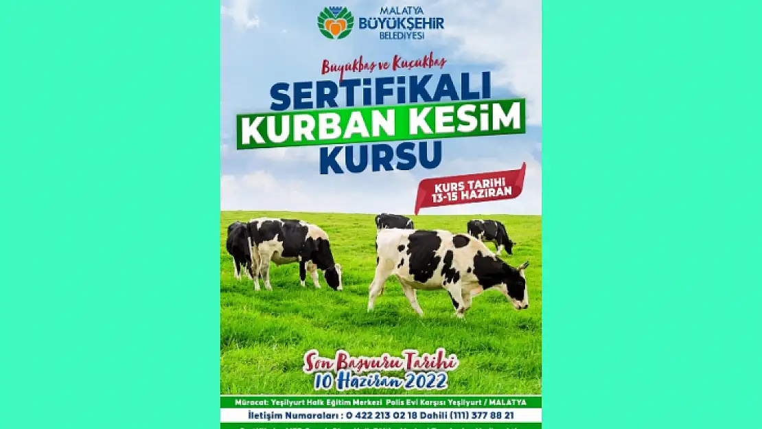Büyükşehirden Sertifikalı Kurban Kesim Kursu