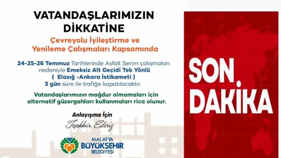 Çevreyolunda Asfaltlama Çalışmaları Sürüyor