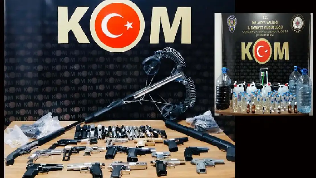 Çok Sayıda Silah ve Gümrük Kaçağı Ürüne Polis Baskını