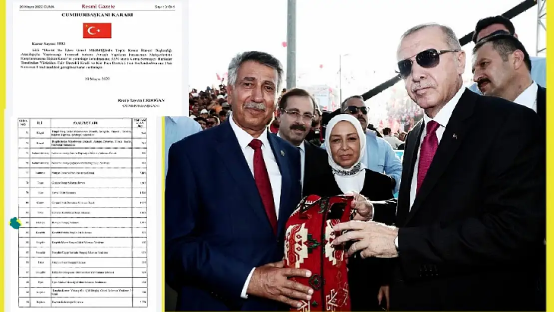 Cumhurbaşkanı Erdoğan'dan Yazıhan'a Büyük Müjde