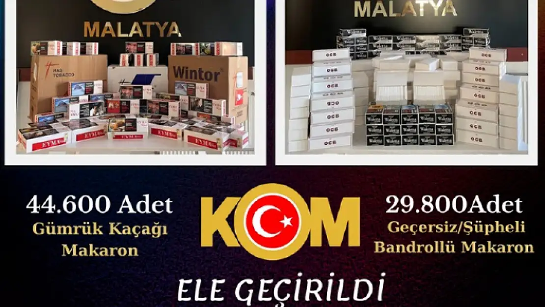 Gümrük Kaçağı Makaron Ele Geçirildi