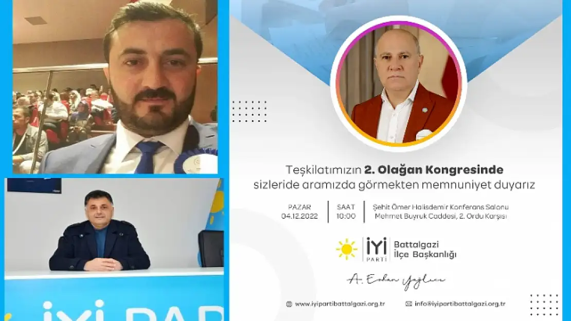 İYİ Parti Battalgazi İlçe Kongresi 4 Aralık'ta