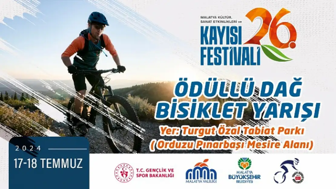 Kayısı Festivali Kapsamında Dağ Bisikleti Yarışması Yapılacak