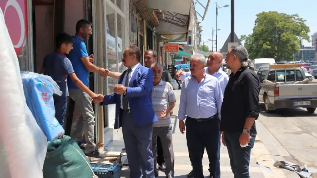 Keskin'den esnaflara bayram tebriği ziyareti