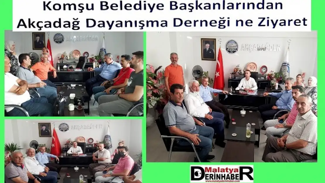 Komşu Belediye başkanlarından Akçadağ Dayanışma Derneği ne Ziyaret