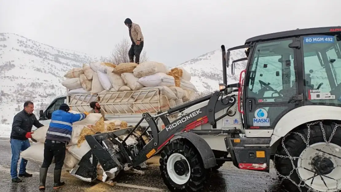 Arapgir'de Mahsur Kalan Çiftçinin Yardımına MASKİ Yetişti