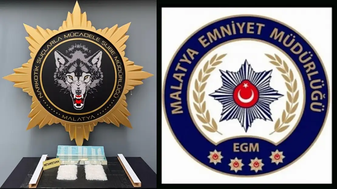 Malatya Emniyeti'nden Uyuşturucuya Darbe: 2 Kilogram Metamfetamin Ele Geçirildi