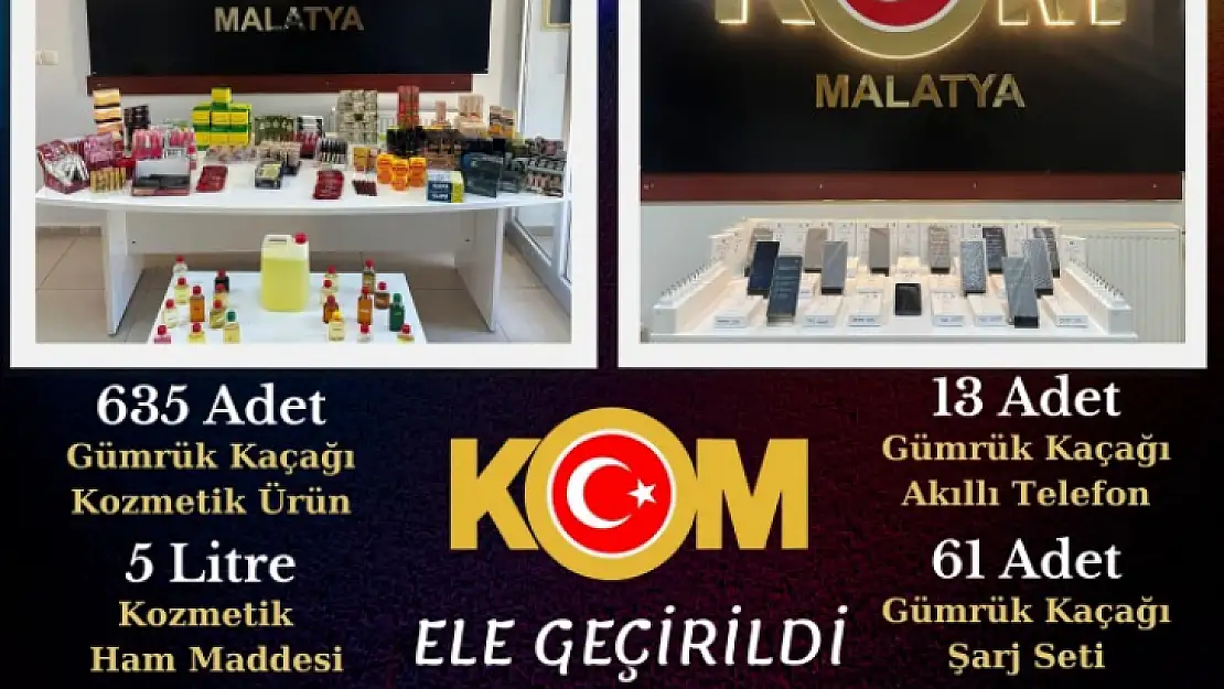 Malatya KOM Şube'den Kaçakçılara Operasyon