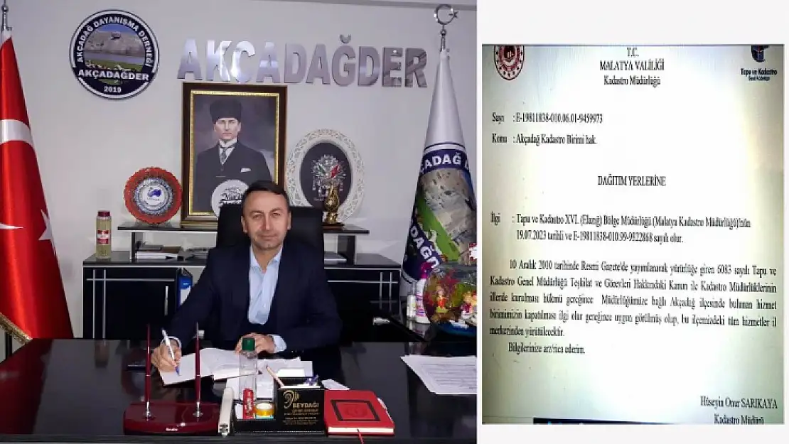 Maskar' Akçadağ Tapu ve Kadastro Müdürlüğü'nü Niye Kapatıyorsunuz?