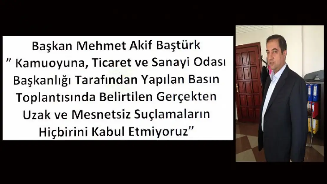 Mehmet Akif Baştürk'ten TSO Başkanına Sert Tepki