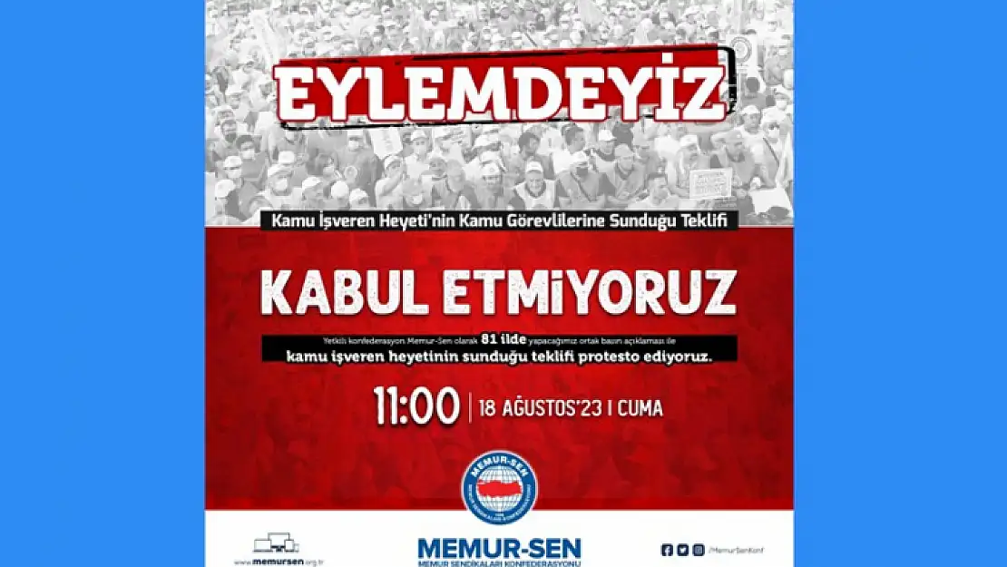 Memur-Sen'den 81 ilde Eylem Kararı Çıktı