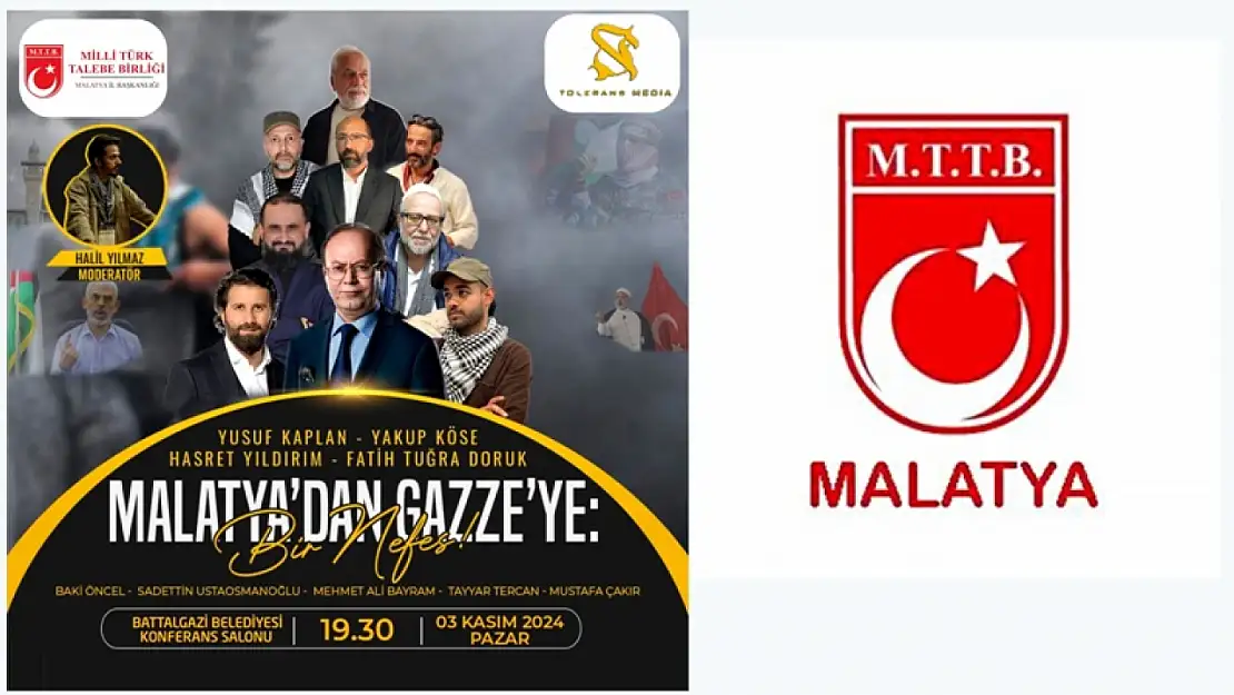 MTTB Malatya Şubesinden' Malatya'dan Gazze'ye Bir Nefes' Programı