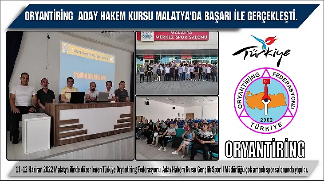 Oryantiring  Aday Hakem Kursu Malatya'da Başarı İle Gerçekleşti
