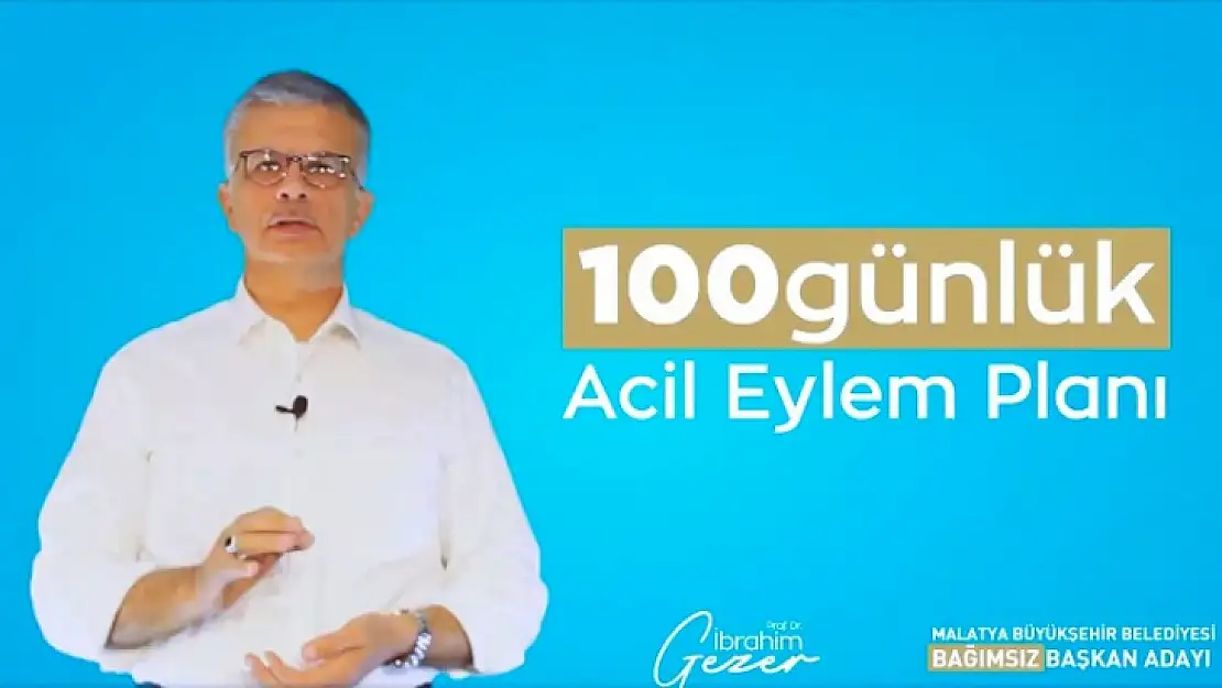 Prof. Dr. Gezer'den 100 Günlük Acil Eylem Planı