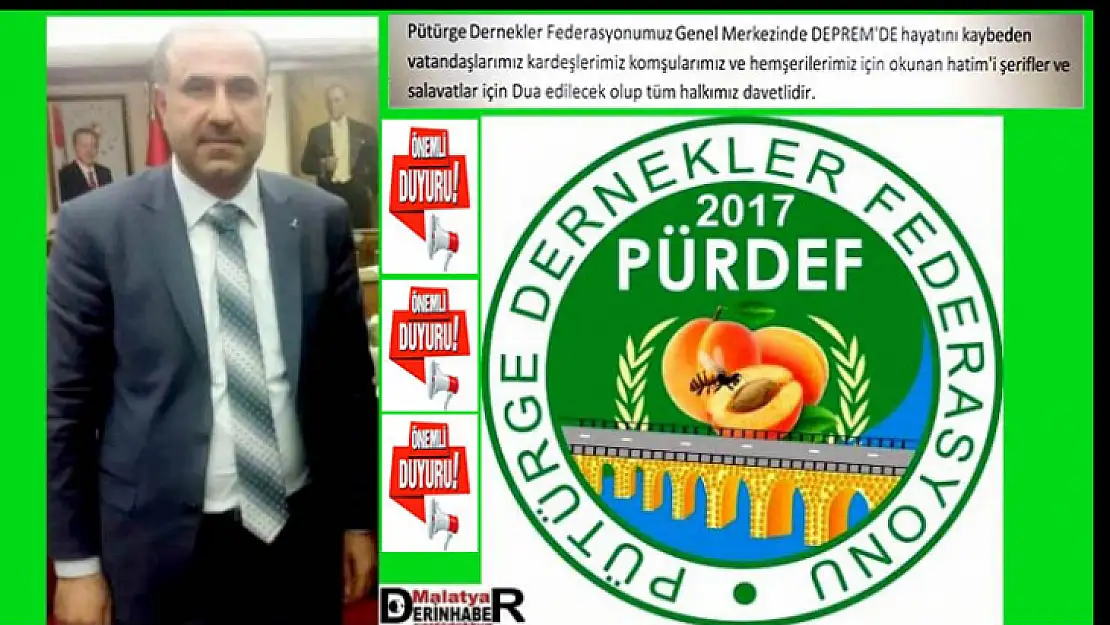 Pütürge Dernekler Federasyonundan Dua Etkinliği