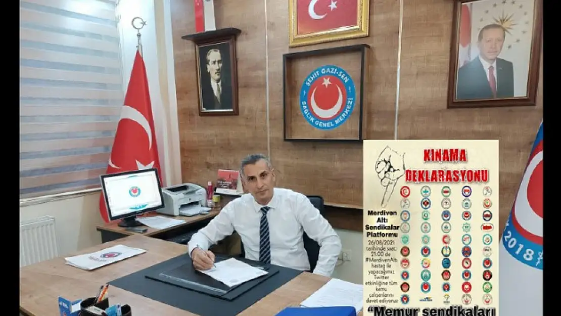 Şehit Gazi Sen Sağlık Genel Başkanı Adıyaman'dan Kınama Deklarasyonu
