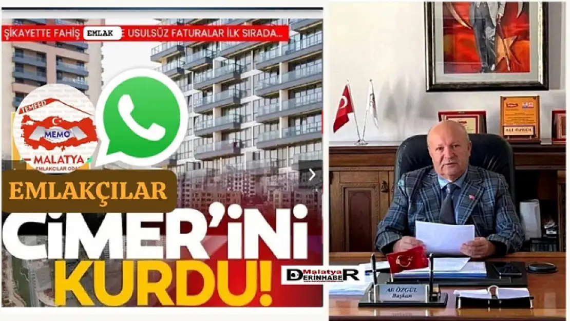 Türkiye'de İlk Malatya Emlakçılar Odasından Cimer WhatsApp Hattı