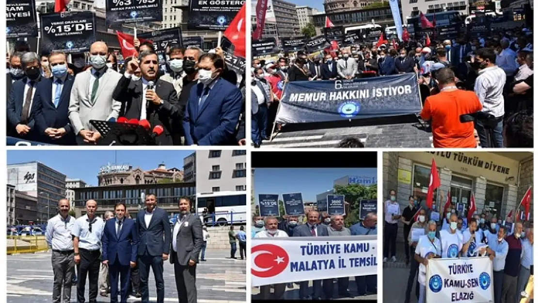 Türkiye Kamu-Sen'den Zam Oranlarına Tepki Eylemi
