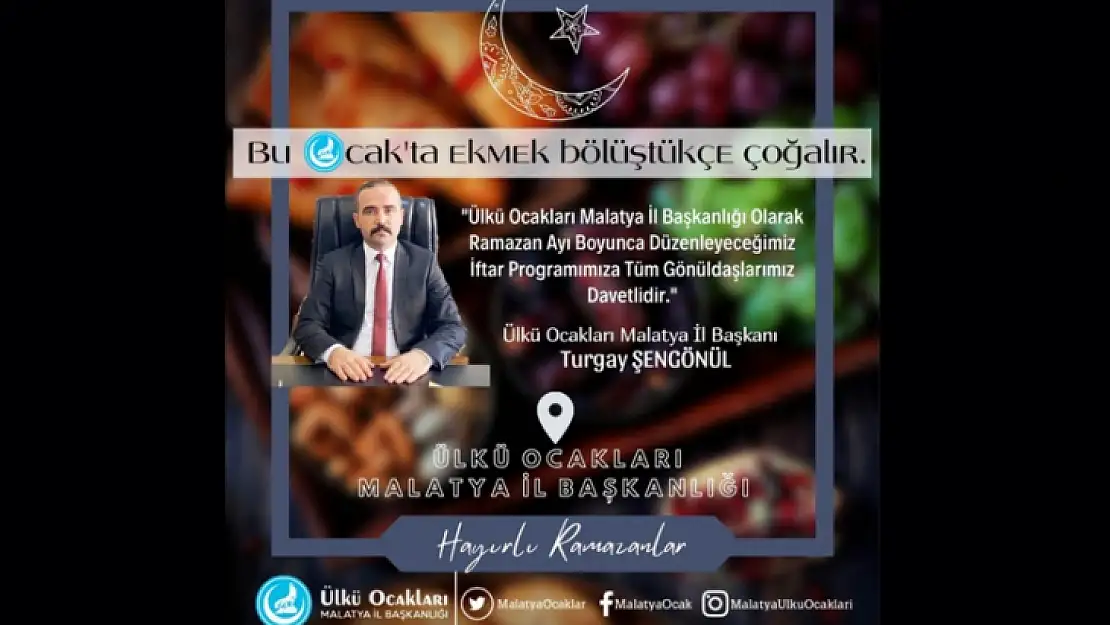 Ülkü Ocaklarından ' Bu Ocakta Ekmek Bölüştükçe Çoğalır' Adlı İftar Programı