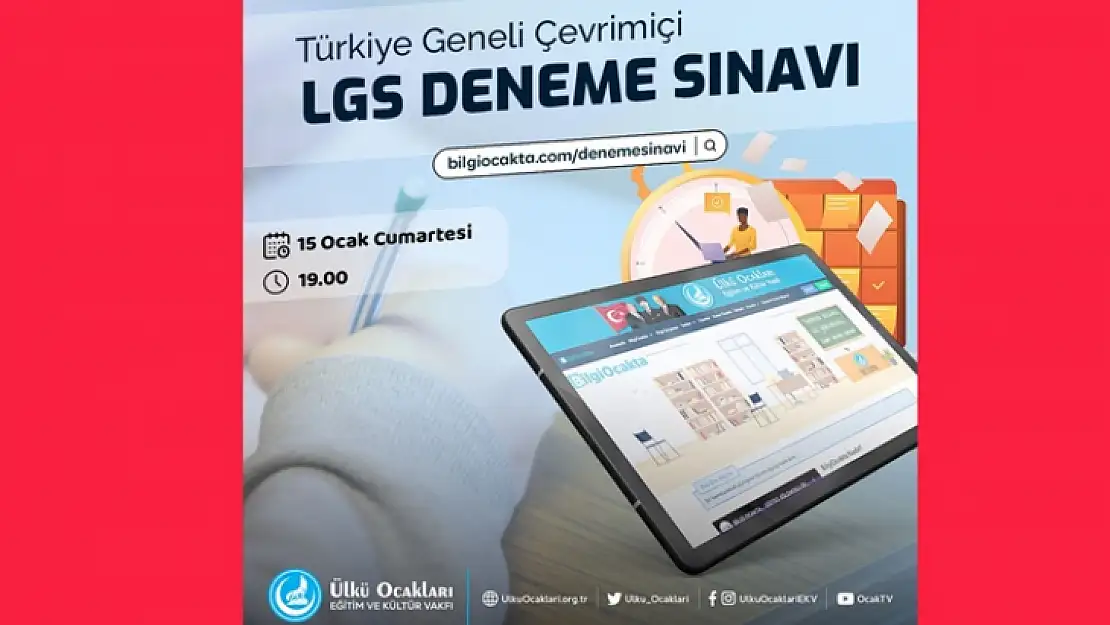 Ülkü Ocaklarından Türkiye'nin en Geniş Katılımlı 'LGS Çevrimiçi Sınav'