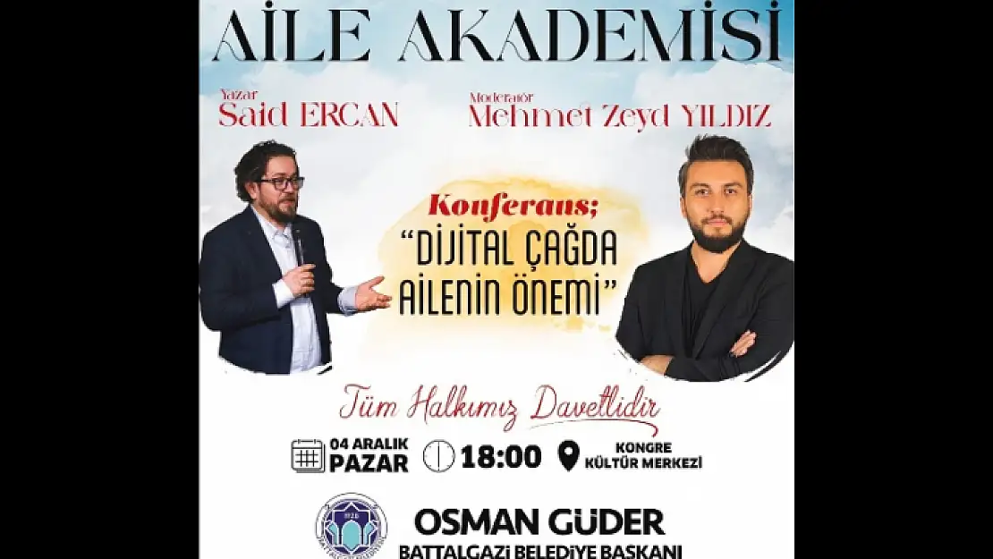 Yazar Ercan, 4 Aralık'ta Battalgazililerle Buluşacak