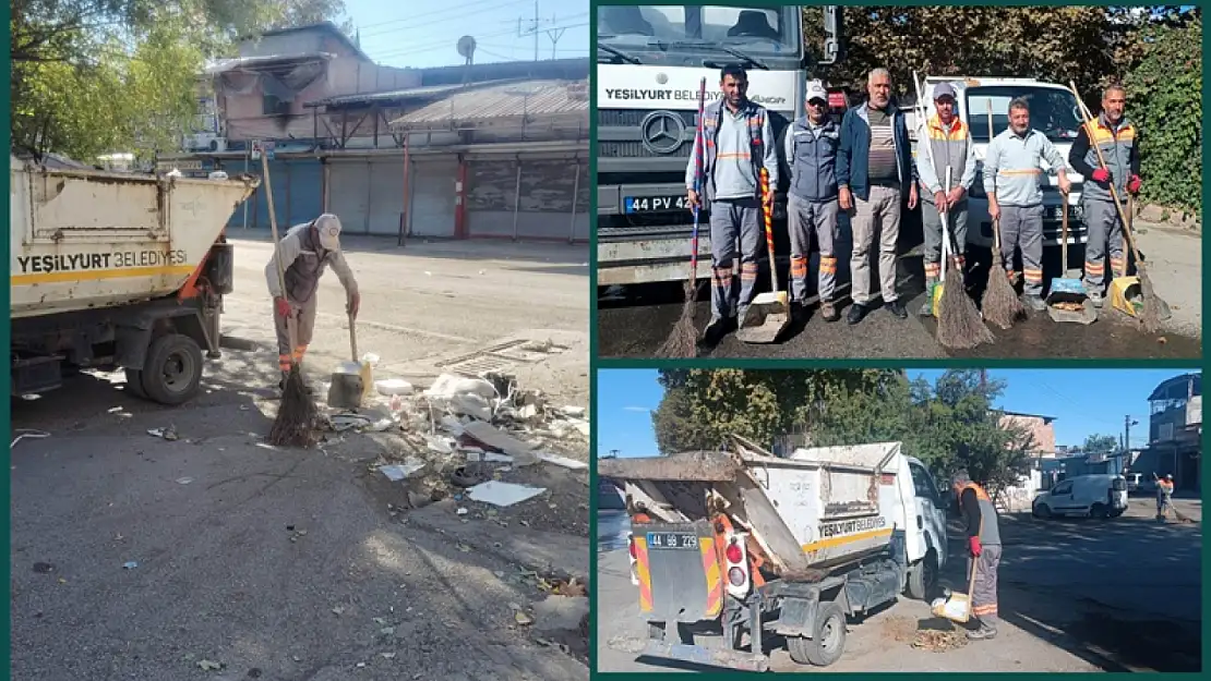 Yeşilyurt Belediyesi Temizlik Ekipleri Sanayi Sitesini Pırıl, Pırıl Yaptı