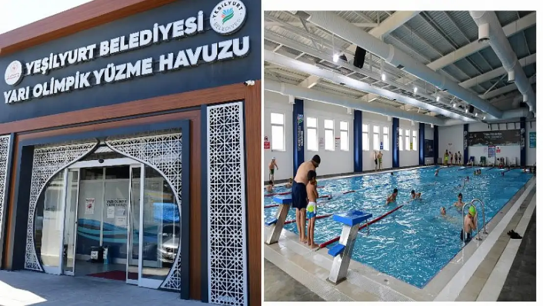 Yeşilyurt Belediyesi Yarı Olimpik Yüzme Havuzu 7'den 70'e Herkesin İlgi Odağı Oldu