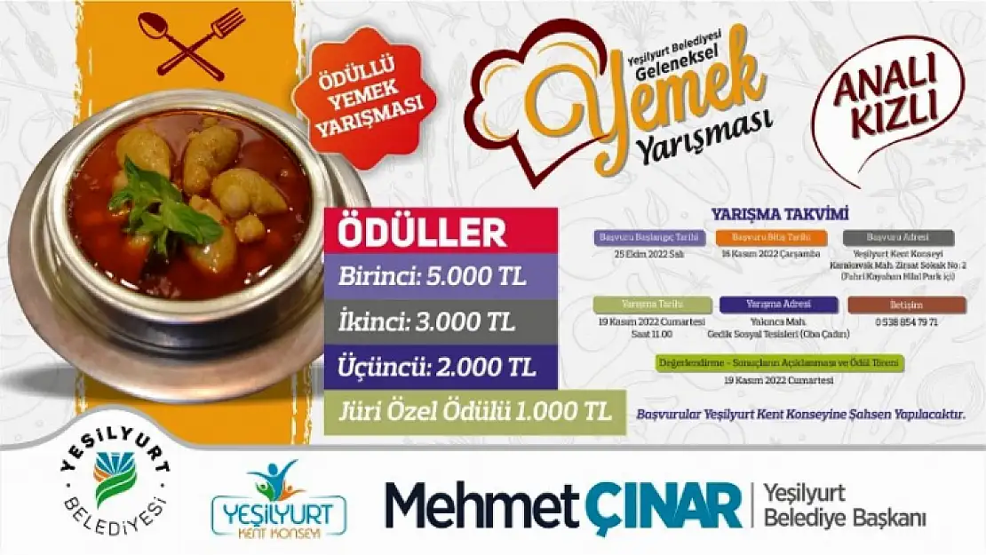 Yeşilyurt Belediyesinden Analı Kızlı Yemek Yarışması