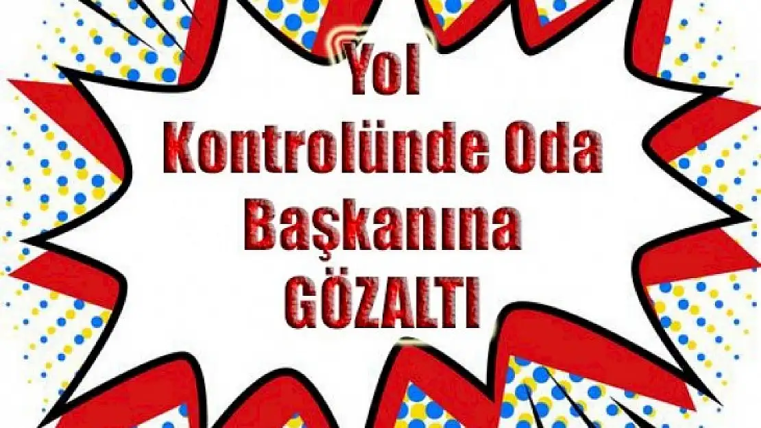 Yol Kontrolünde Oda Başkanına Gözaltı