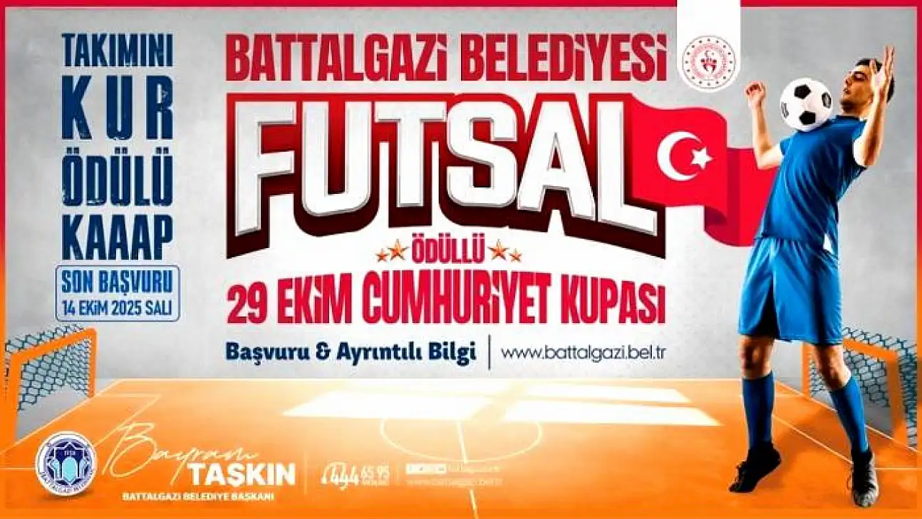 Battalgazi Belediyesi'nden 29 Ekim'e Özel Futsal Turnuvası