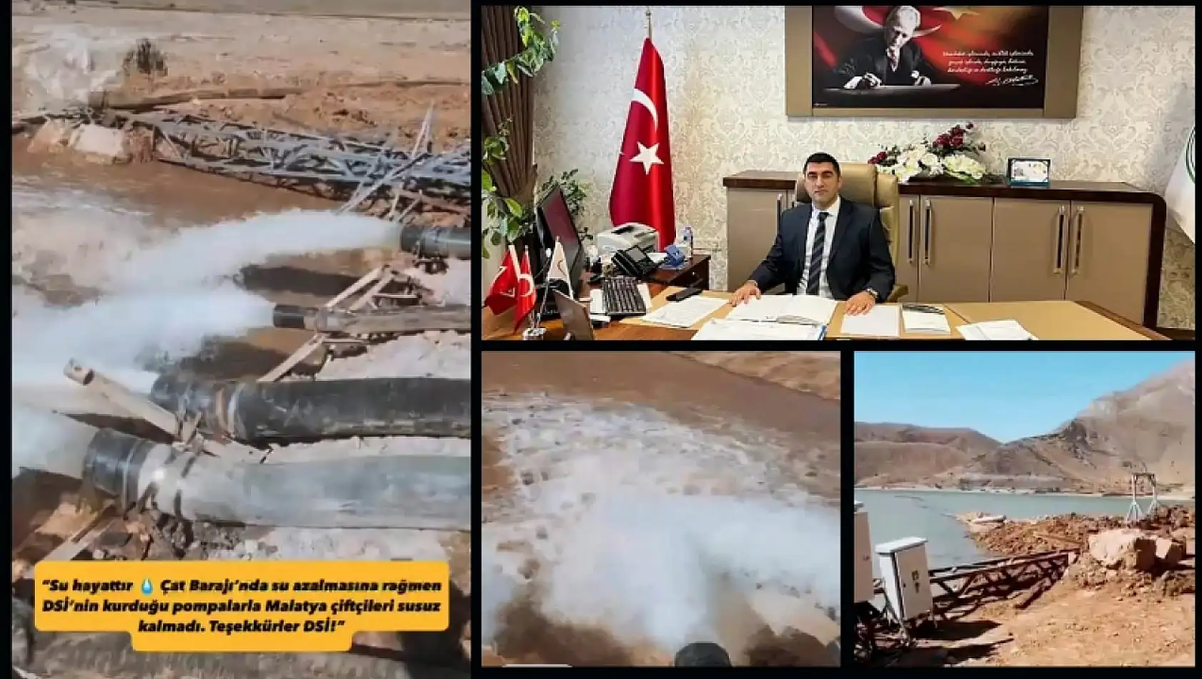 DSİ'den Çiftçiye can suyu: Çat Barajından Umut Taştı
