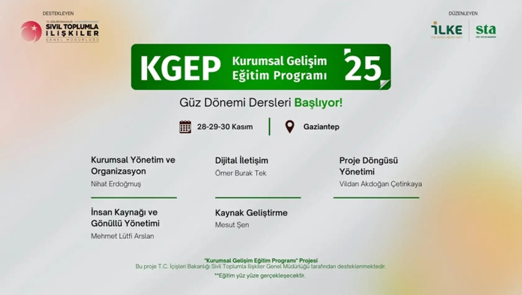 STK'lara Ücretsiz Eğitim Fırsatı